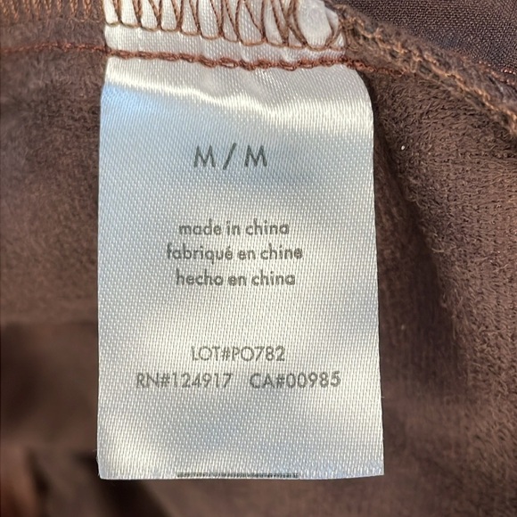 New WeWoreWhat Vegan Leather Jogger Pants Pull On Brown Sz M - Picture 11 of 13